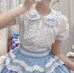 Sweet Love Lace Bow Blouse