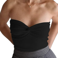 Knitted Bottoming knot Tube Top