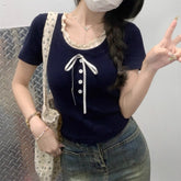 Preppy Goth Bow Tie Shirt