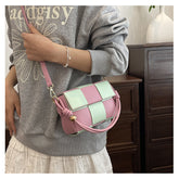 Women Contrat Color Shoulder Bag