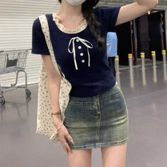 Preppy Goth Bow Tie Shirt