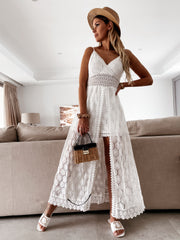 Irresistible appeal white lace dress