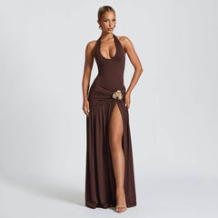 Halter Neck Long Dress