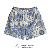 Paperbag Waist All Over Print Shorts