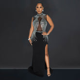 Robe moulante sans manches grande taille