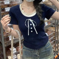 Preppy Goth Bow Tie Shirt