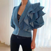 PU-Lederjacke in Übergröße mit Gürtel