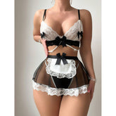 Black Mesh See-through Maid Costume