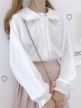 Kawaii Long Sleeve Peter Pan Collar Blouse