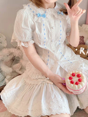 Sweet Love Lace Bow Blouse