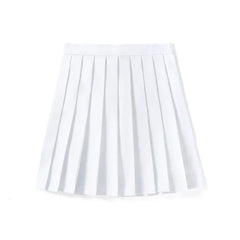 Jupe plissée de couleur unie