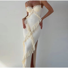 Lace Panelled Busty Slip Dress