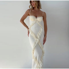 Lace Panelled Busty Slip Dress