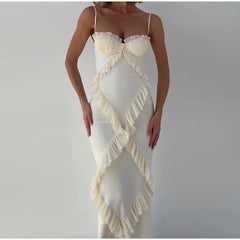 Lace Panelled Busty Slip Dress