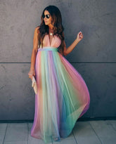 Ombre A-Line Organza Dress