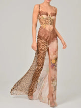 Peyton Crystal Embellished Leopard Maxi Dress