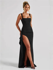 Slim-Fit High Slit Dress