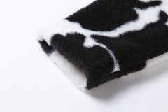 Faux Fur Cow Print Jacket