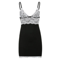 Lacy Bow Mini Dress
