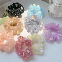 Mesh Daisy Scrunchies