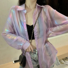 Sheer Rainbow Blouse