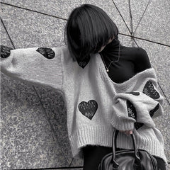 Pull ample style gothique Love