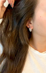 Créoles épaisses pour bébé en argent