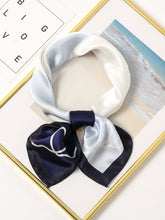 100% silk print color-blocking geometric heart pattern scarf Sai Feel