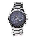 Stainless Steel Watch and Dual Chronograph (Blue 5cm Dial)