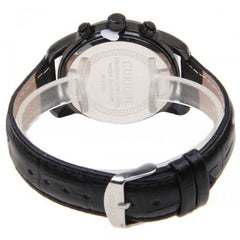 Chronograph with Leather Band (Black 4,2cm Dial) - Roman