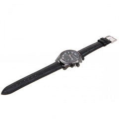 Chronograph with Leather Band (Black 4,2cm Dial) - Roman