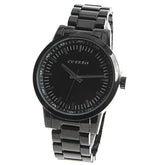 Watch with Black Steel Band (Black 4.7cm Dial)