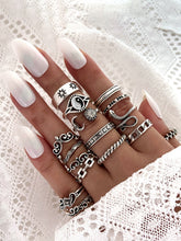 16pcs Retro Sun Snake Ring Set Sai Feel