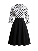 1950s Retro Rockabilly Princess Cosplay Dress Women's Polka Dot Retro Vintage Style Cocktail Party Swing Dress(S-2XL) Sai Feel