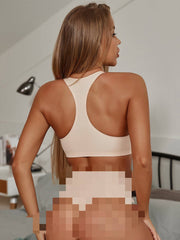 1PC Racerback Sports Bra for Women Comfortable Sleep Bra Seamless Workout Yoga Bra Sai Feel