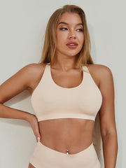 1PC Racerback Sports Bra for Women Comfortable Sleep Bra Seamless Workout Yoga Bra Sai Feel