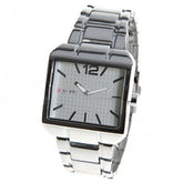Watch with Stainless Steel Band (White 4cm Dial)