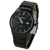 Black Stainless Steel Watch (Black 4.4cm Dial)