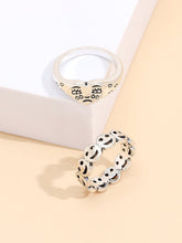 2pcs Simple Retro Smile Ring Set Sai Feel
