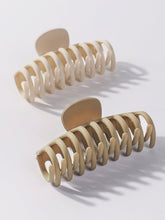 2pcs Solid Color Simple Style Hair Claw Clips Sai Feel