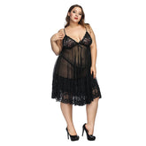 2pcs pack Sleepwear Plus Size Floral Lace,see through sheer Mesh Chemise,Woman's sexy Lingerie Dress with Thongs,G-String Set Sai Feel