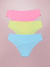 3PCS Set Fluorescent Color Seamless Soft Panties Sai Feel