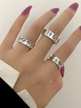 3pcs Engraved flower retro ring Sai Feel