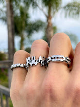 3pcs Hollow Carved Silver color Ring Set Sai Feel