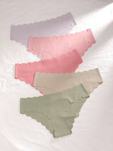 5PCS Daily Wear Multi Color Silky Soft Seamless Panty Set Sai Feel