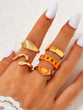 5pcs Color Expoy Love Ring Set Sai Feel