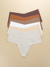 6 Pack Seamless Middle Waist Panties Set Sai Feel