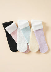 6 Pairs Plush Inside Socks Sai Feel