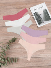 6PCS Sexly Lingerie Multi Color Seamless Thongs Set Sai Feel
