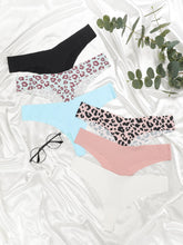 6PCS Sexly Lingerie Multi Color Silky Seamless Thongs Set Sai Feel